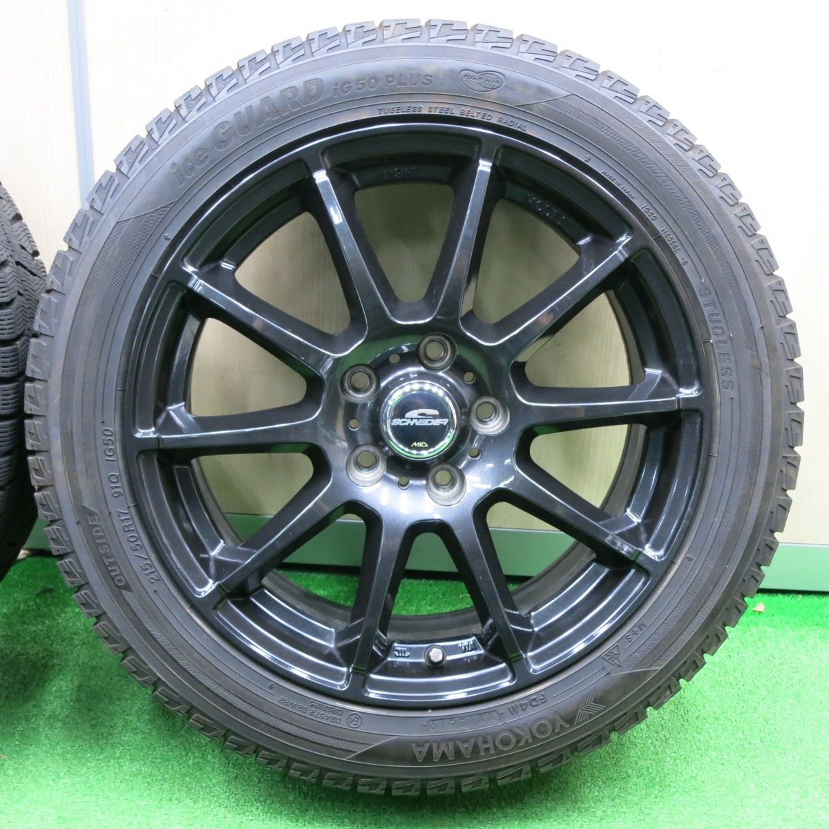 送料無料] バリ溝！キレイ！9.5分以上☆スタッドレス 215/50R17 ヨコハマ アイスガード iG50 プラス SCHNEIDER MiD  シュナイダー 17インチ PCD114.3/5H☆4102502NJス - メルカリ