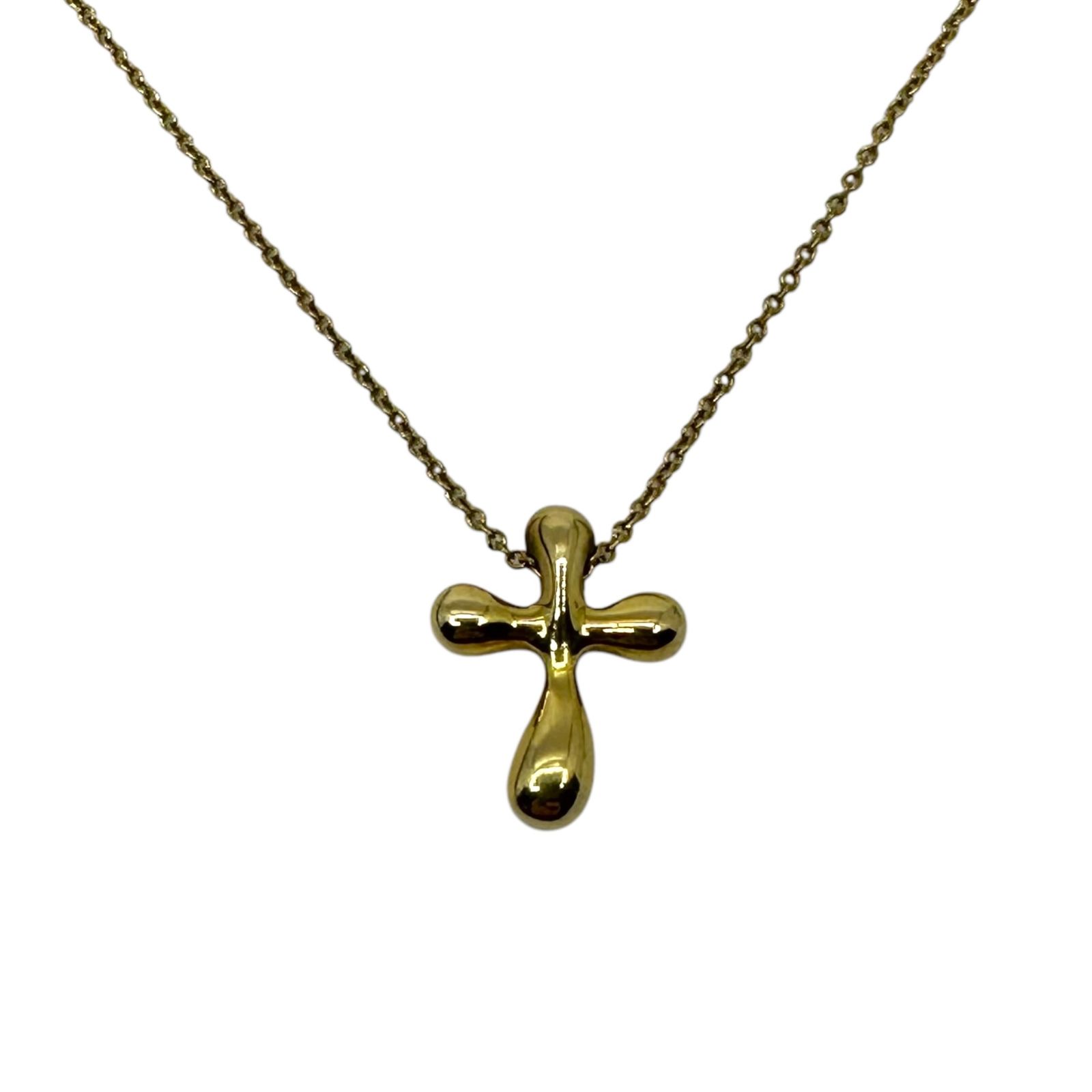TIFFANY & CO.(ティファニー) Small Cross Necklace YG Yellow Gold 