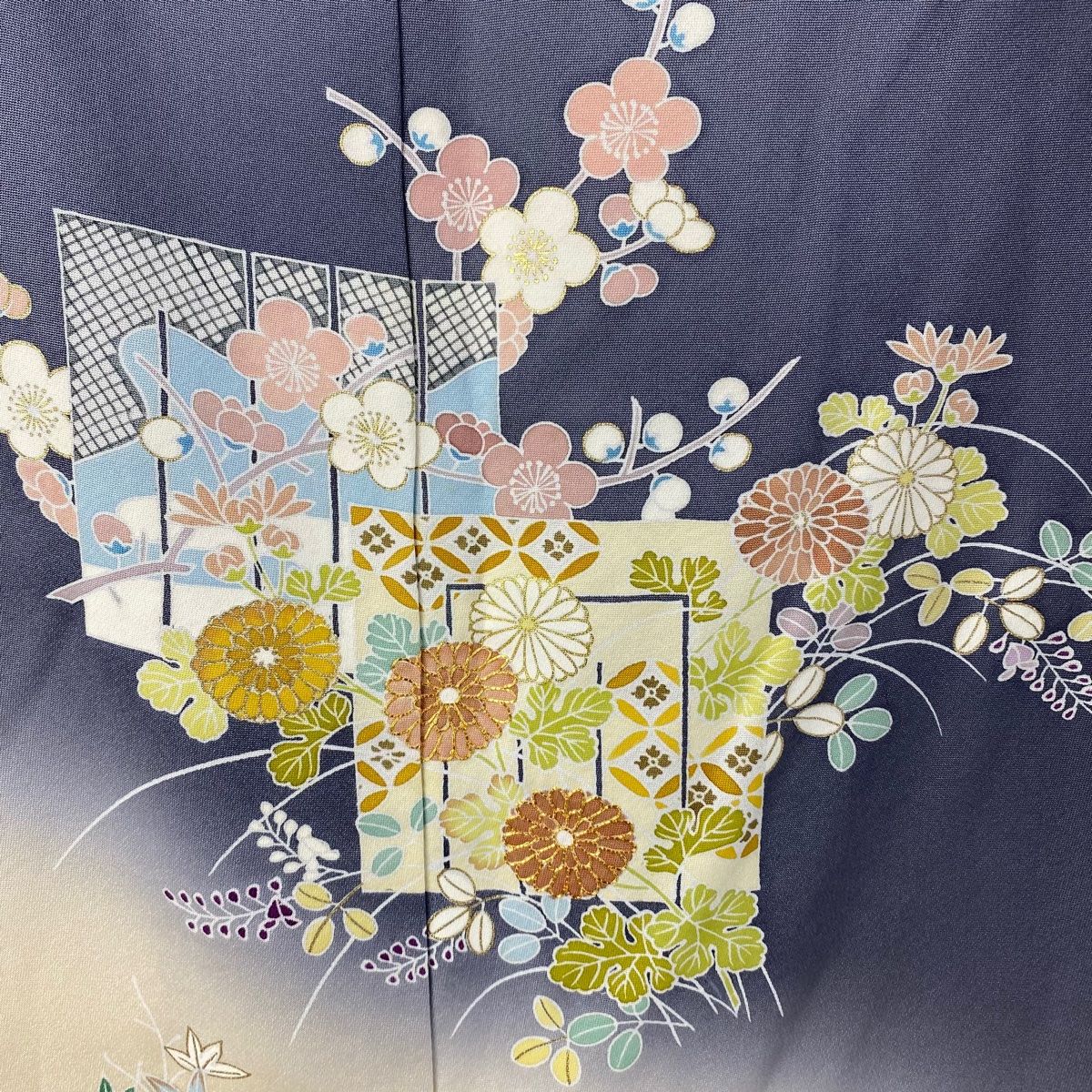 平和屋着物□極上 皇室献上作家 北出与三郎 訪問着 大王松 暈し染め