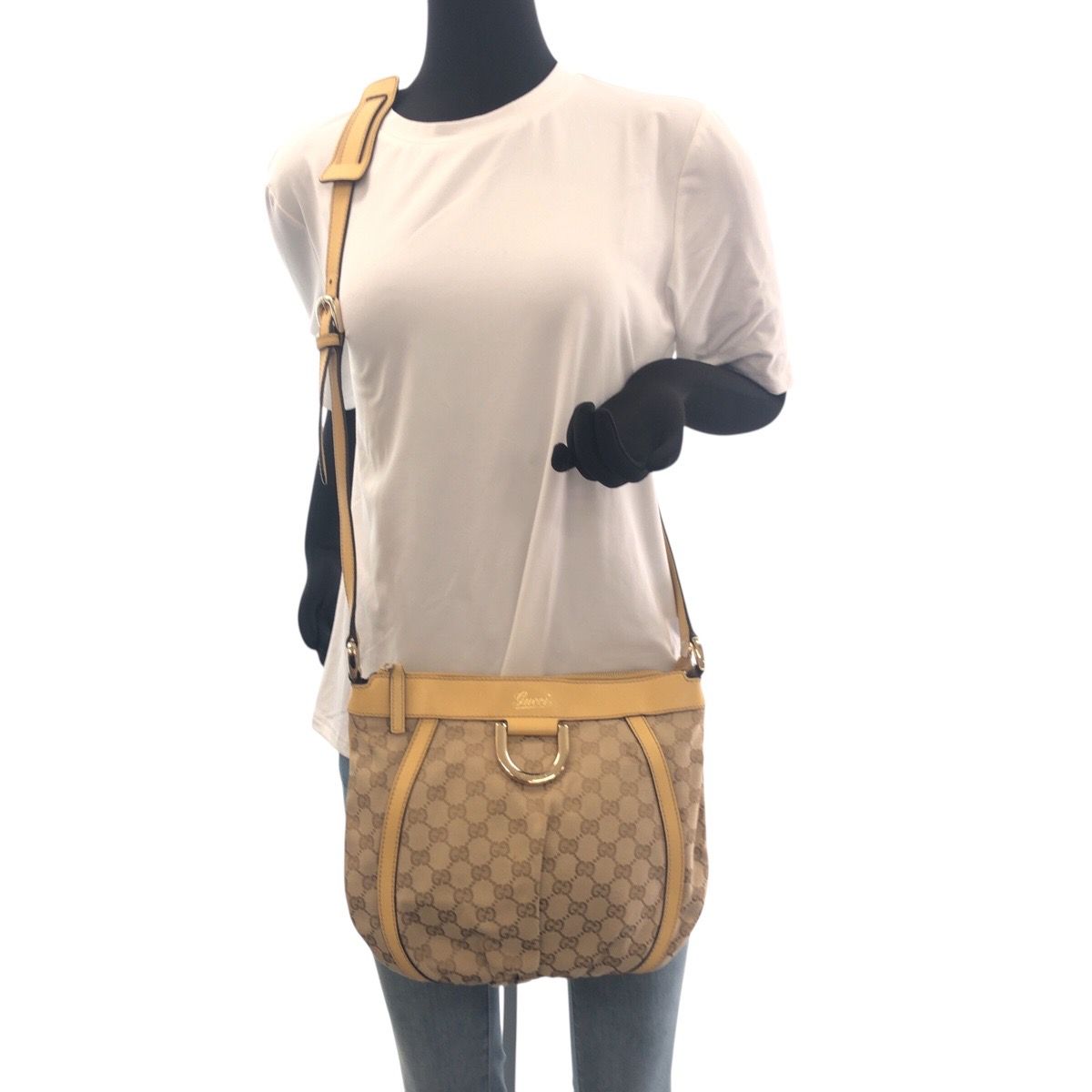 GUCCI ショルダーバッグ　スエード×レザー　ネイビー　ゴールド金具　A4可 n0518-1.jpg