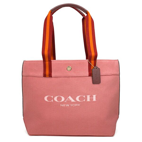 新品 コーチ COACH トートバッグ キャンバストート ピンク レッド 