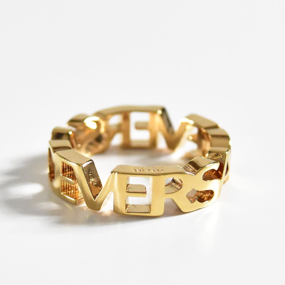 VERSACE ロゴリング ヴェルサーチ 指輪 ゴールド メンズ 1002575 VERSACE ロゴリング ヴェルサーチ 指輪 ゴールド メンズ 1002575