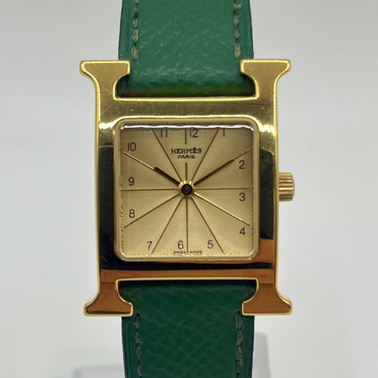 不動 HERMES エルメス Hウォッチ HH1.201 レディースウォッチ クオーツ 