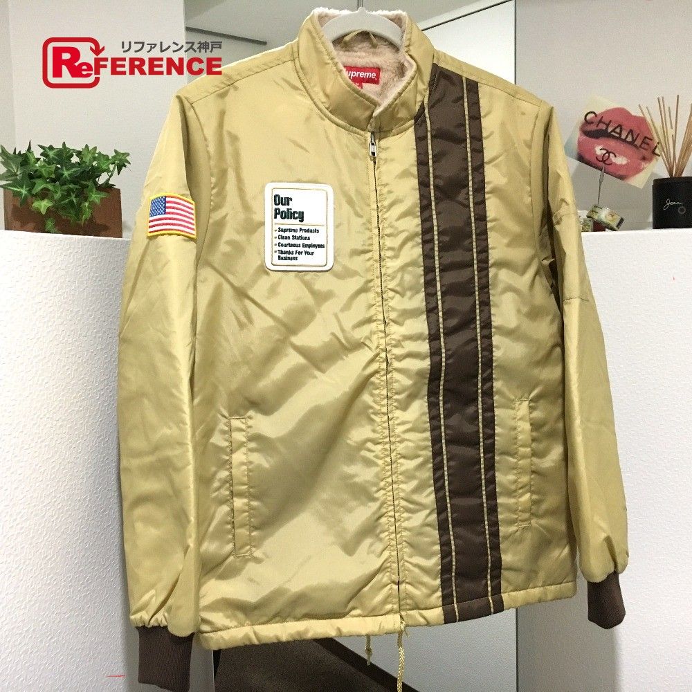 シュプリームジャケット17aw Pit Crew Jacket ベージュ