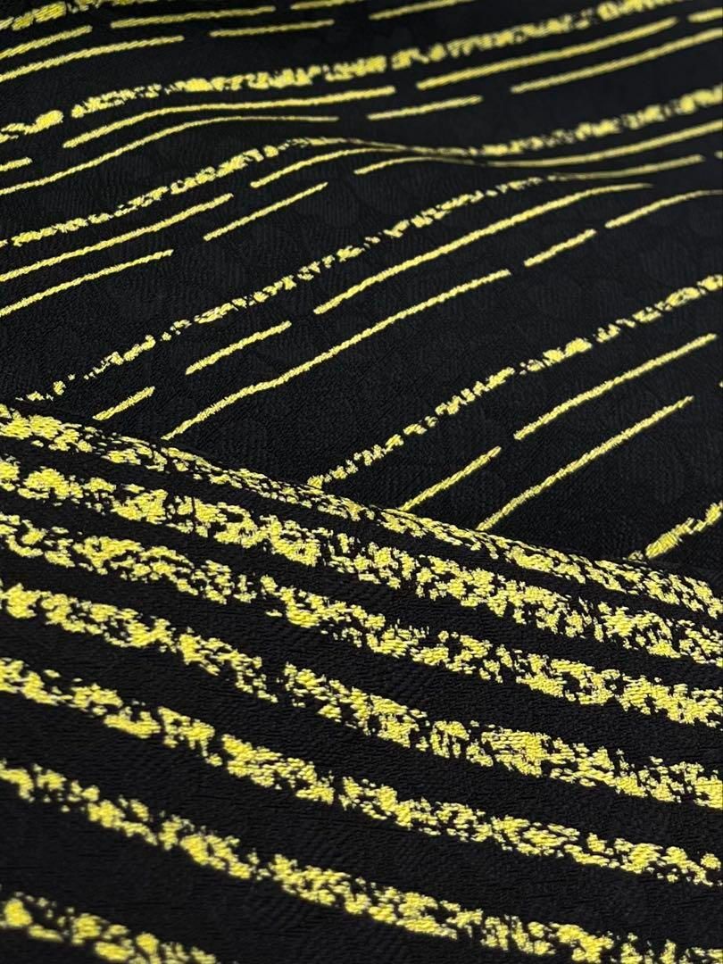 黄金糸 幸せのクローバー 訪問着 総柄 紋意匠 四つ葉 正絹 X325