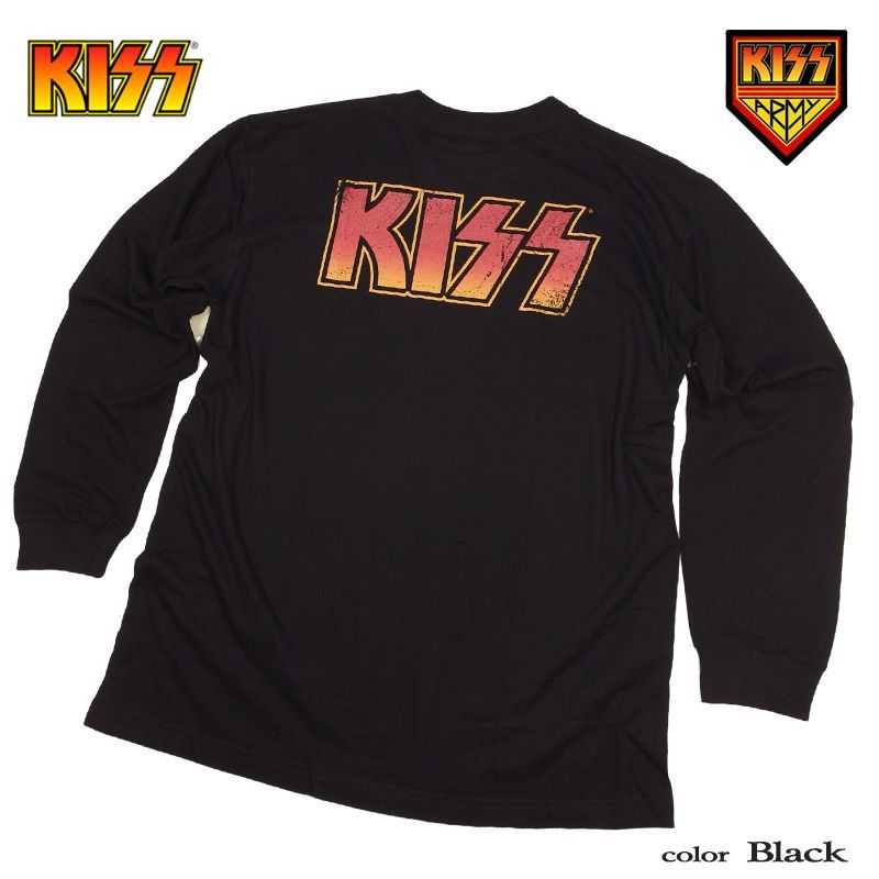 KISS ロンT kiss キッス 長袖 Tシャツ Kiss キス ロゴ メンズ 