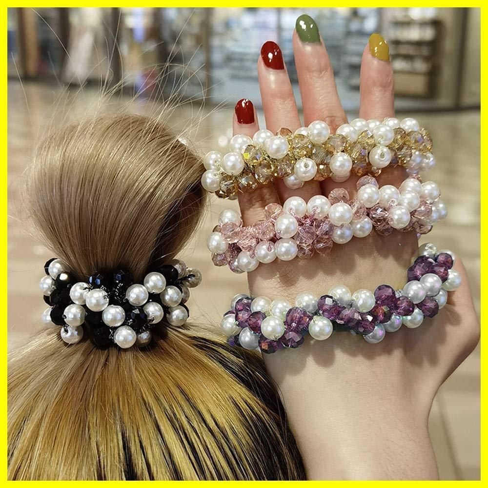 じゃらじゃら ヘアゴム 大人可愛い♡キラキラピンク（レディース 