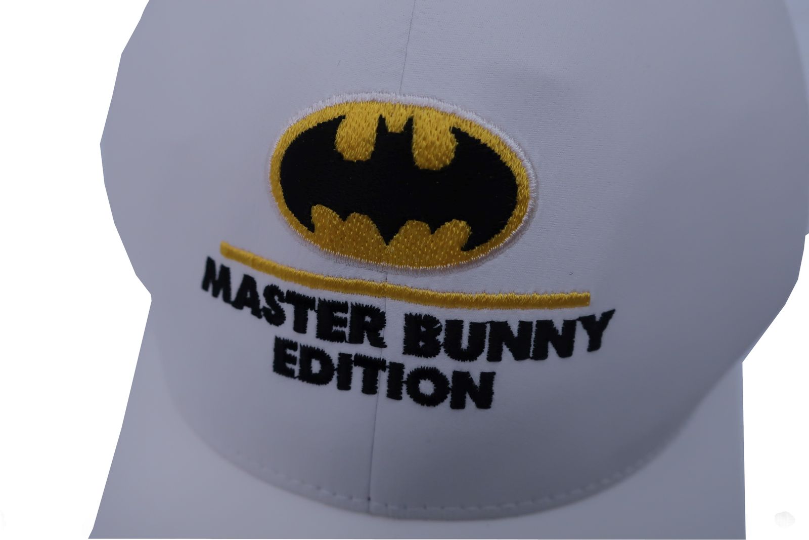 【美品】MASTER BUNNY EDITION(マスターバニーエディション) キャップ 白バットマン柄 メンズ S/M ゴルフ用品 2408-0345 中古