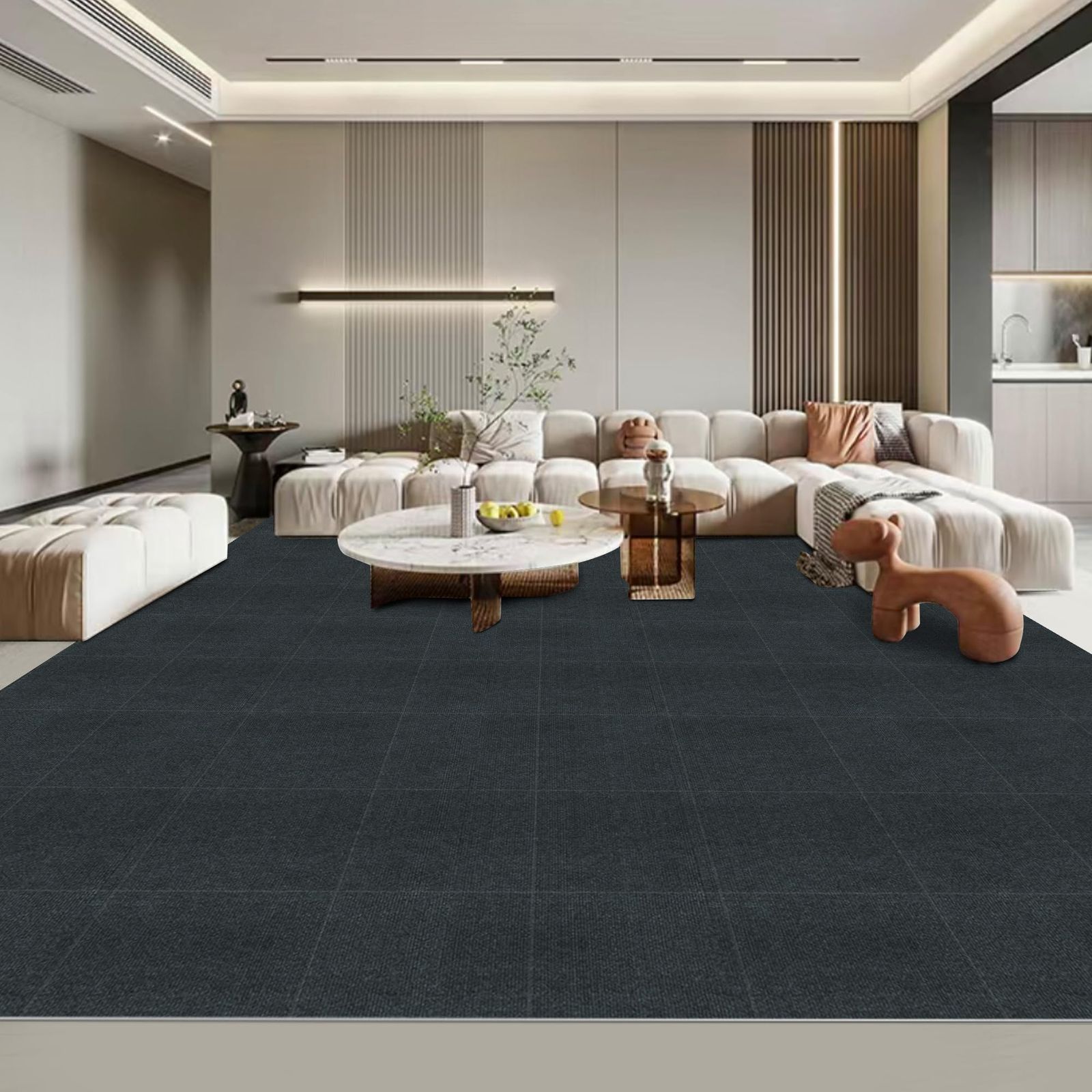 【数量限定】大判 吸着マット ペット 40枚】（約2.2畳）HAODEMI 床 子供 ペット 【30*30cm ジョイント カーペット タイルマット 置くだけ 薄さ4mm 防音シート タイルカーペット 防寒保温 子様/お年