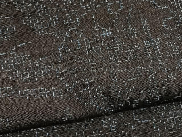 平和屋着物○本場結城玉紬 80亀甲 流水雪輪花文 やまと誂製 結織苑扱い  