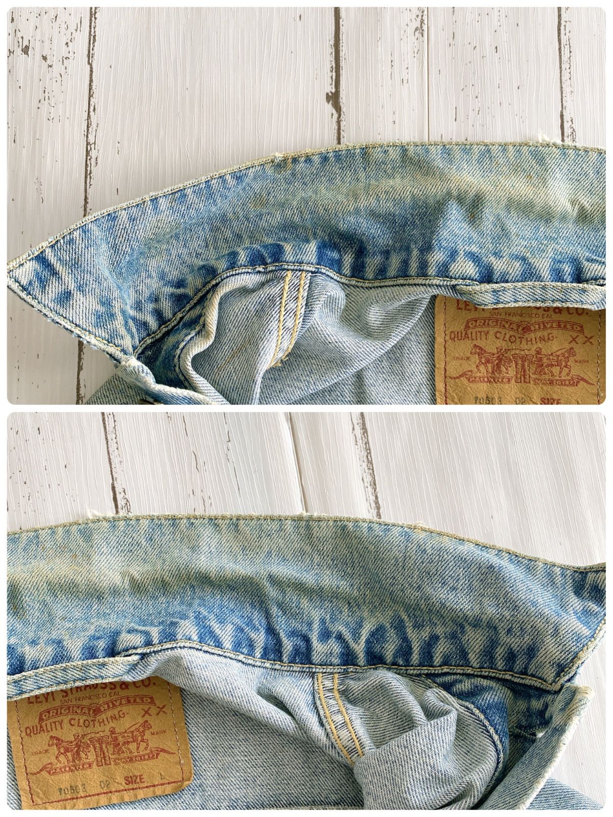 希少 チュニジア製 Levi's リーバイス 70503 Gジャン デニム