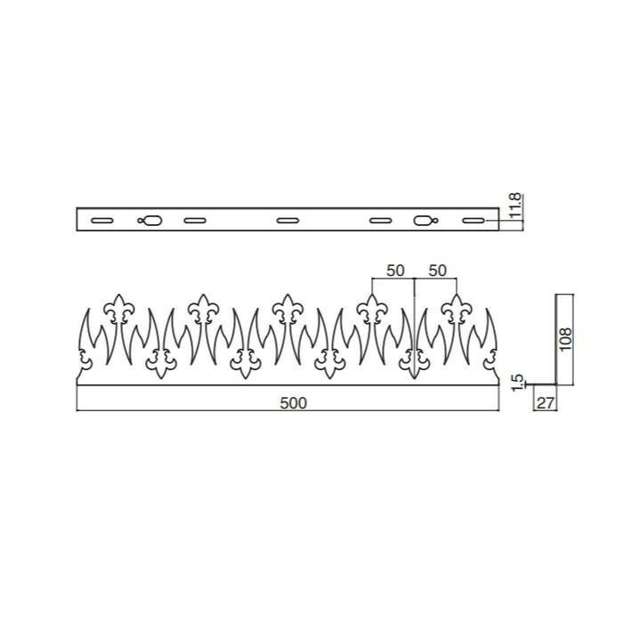 シロクマ リリー忍び返しL形 電解研磨 FG-10L