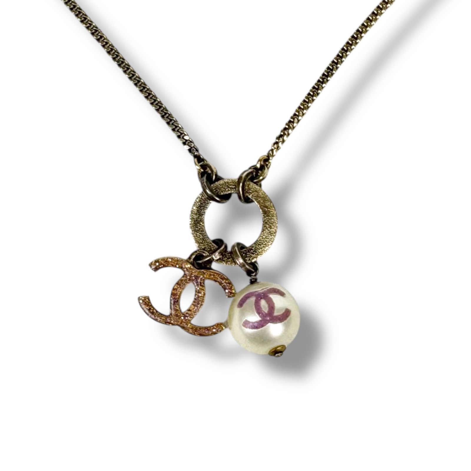 シャネル CHANEL ネックレス ココマーク パール ロゴ入り 09 C