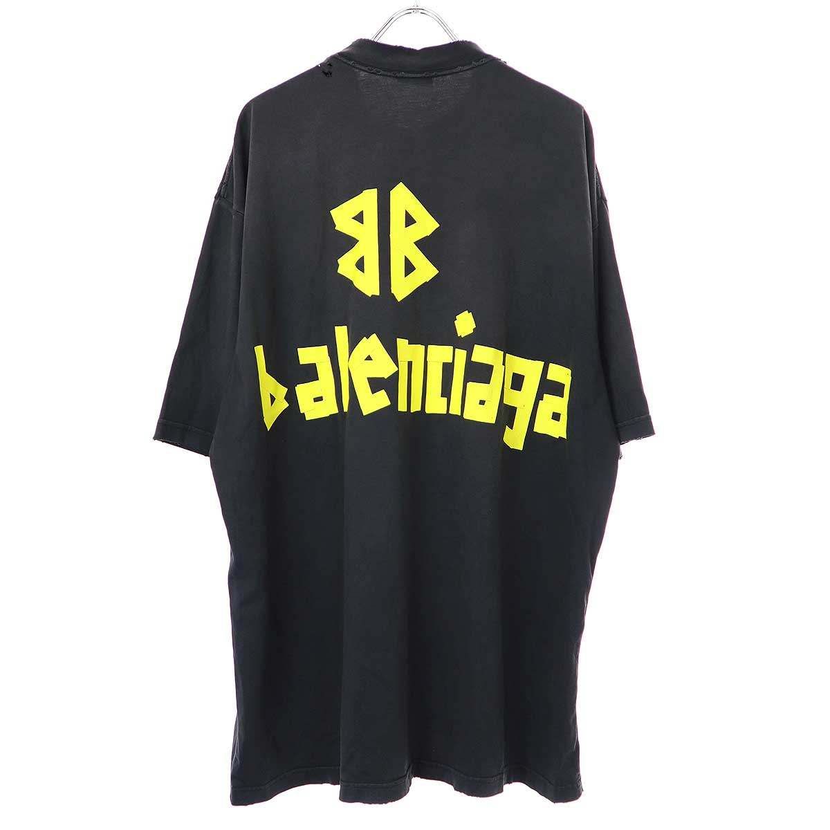 BALENCIAGA バレンシアガ Tape Type Medium Fit Tee テープロゴTシャツ 