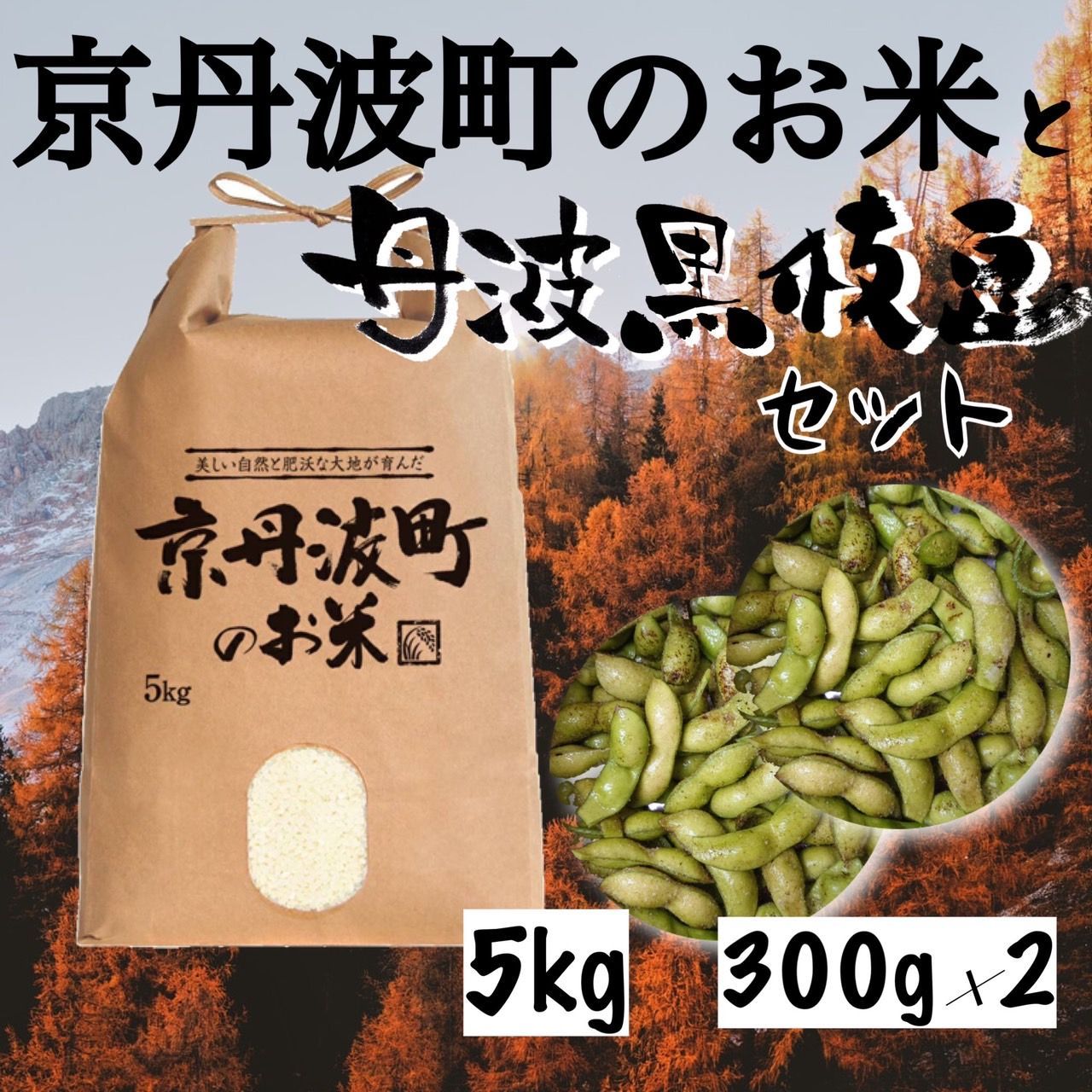 令和4年🌾新米🌾京丹波町コシヒカリ5kgと丹波黒枝豆300g×2袋 数量限定 - メルカリ