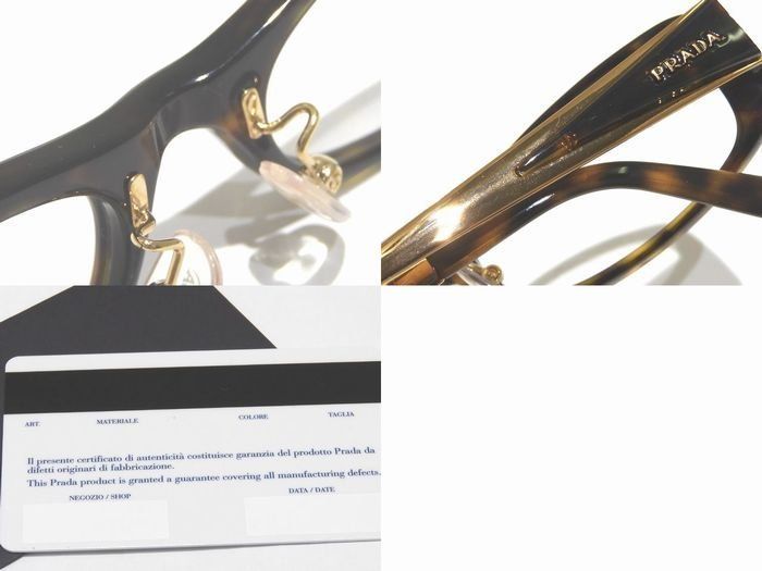 未使用 PRADA プラダ 眼鏡フレーム ◇ VPR09L-N フルリム ゴールド  