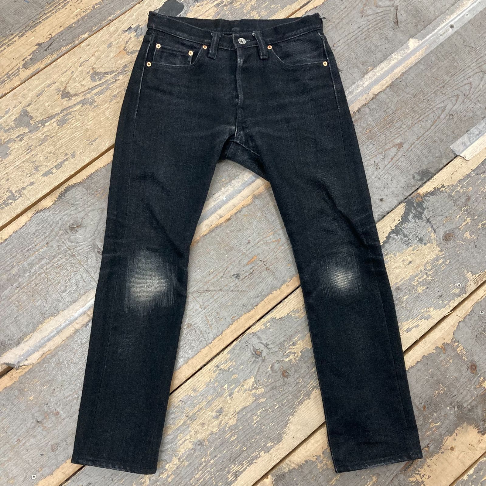 アイアンハート IRON HEART 21oz ブラックデニム W30-