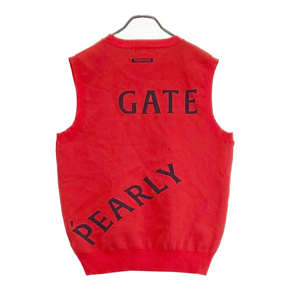 サイズ：6 PEARLY GATES パーリーゲイツ Vネック ニットベスト ロゴ