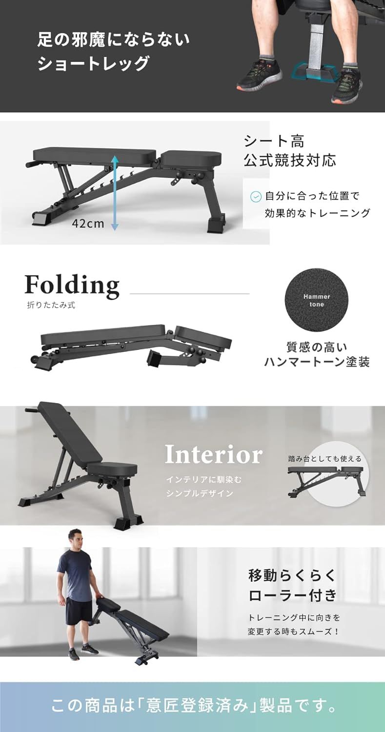 Amazon.co.jp: BARWING(バーウィング) トレーニングベンチ