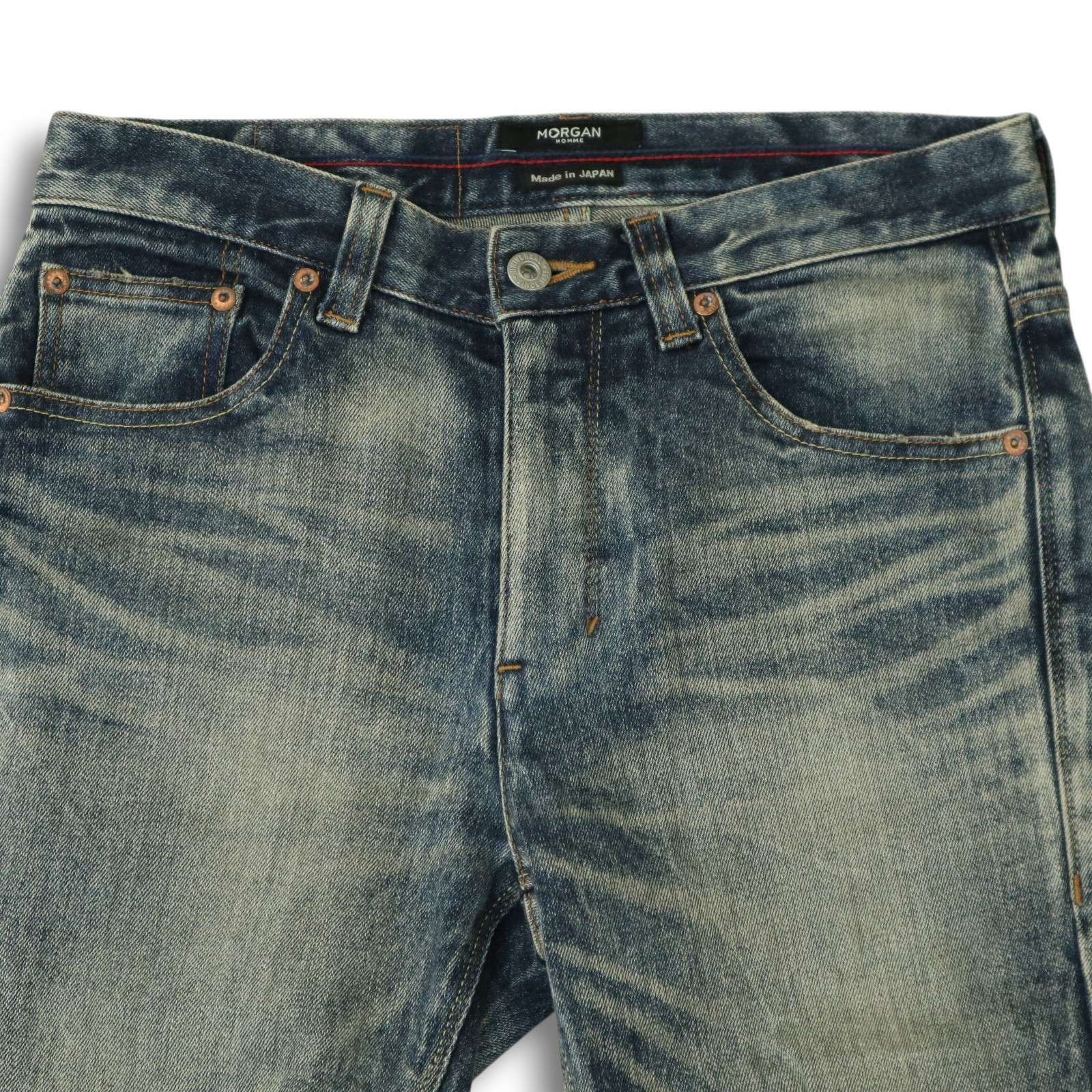 MORGAN HOMME モルガン オム 通年 USED加工☆ストレッチ スキニー 