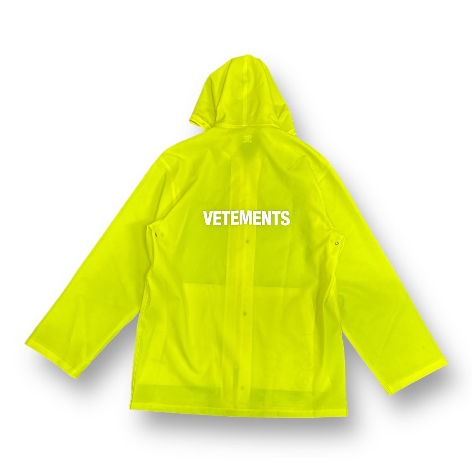 VETEMENTS 18SS raincoat WSS18JA32 バックロゴ レインコート ...