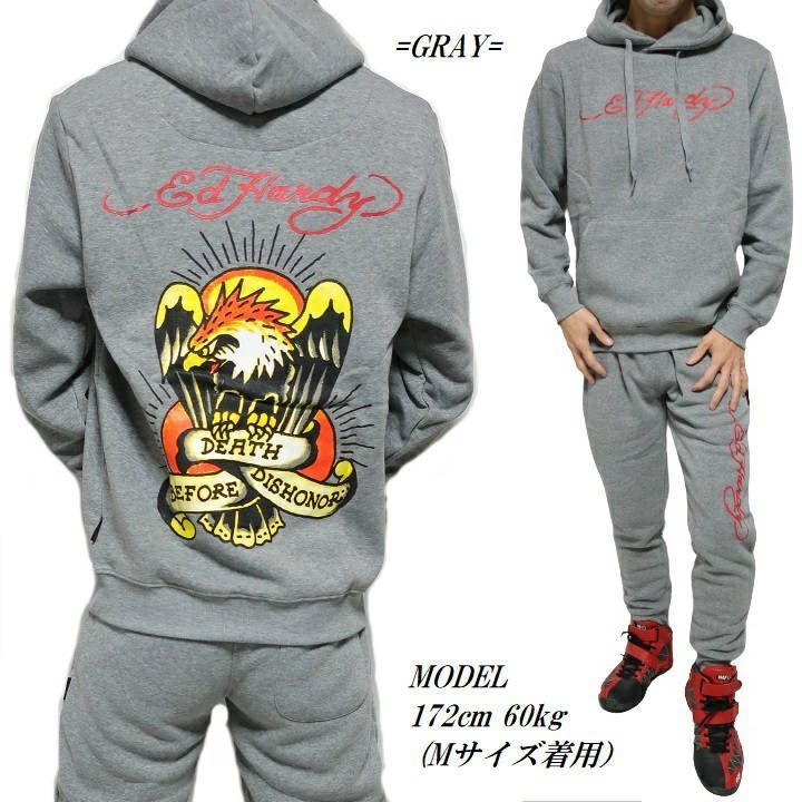 エドハーディー ed hardy セットアップ パーカー/プルオーバー エド