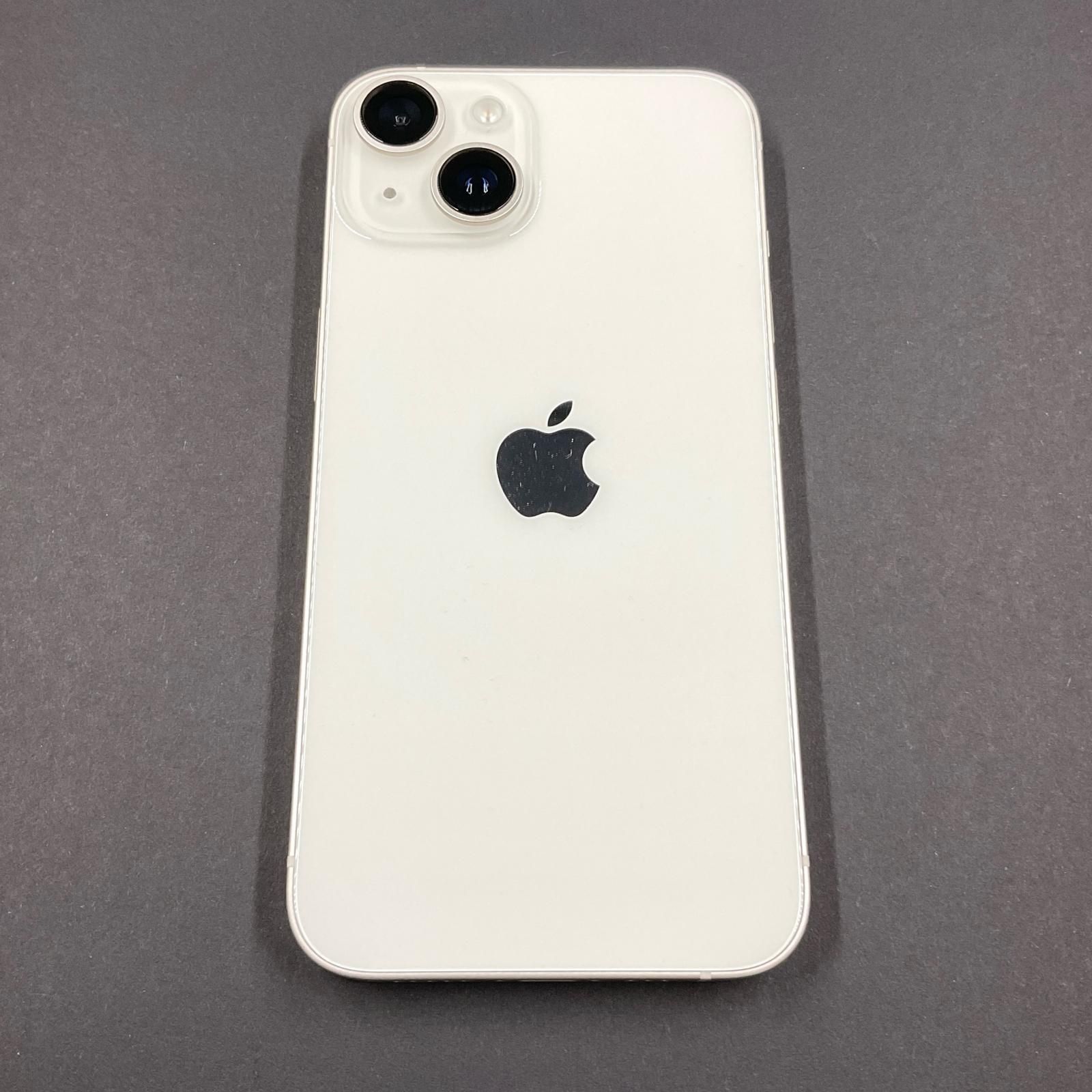 【全額返金保証】【最速発送】Apple iPhone 14 256GB スターライト 楽天モバイル SIMフリー 超美品 動作確認済 100%