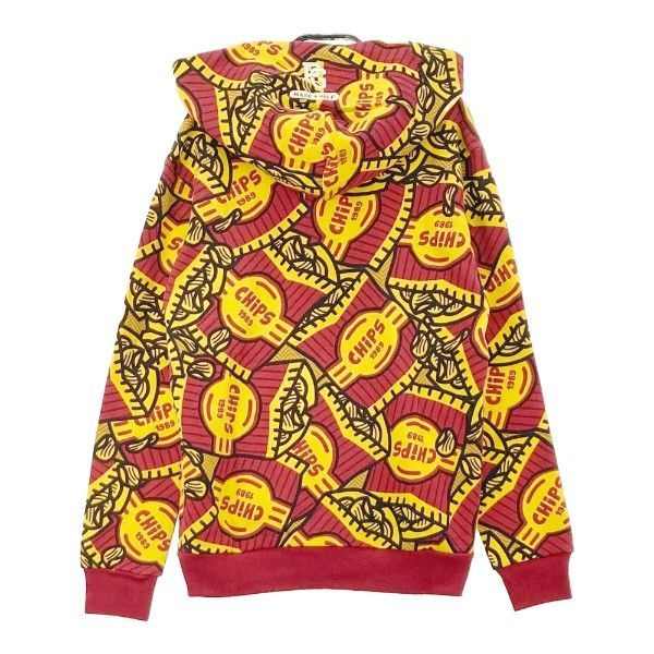 パーリーゲイツ ジップパーカー PEARLY GATES パーリーゲイツ スウェット ジップパーカー 総柄 レッド