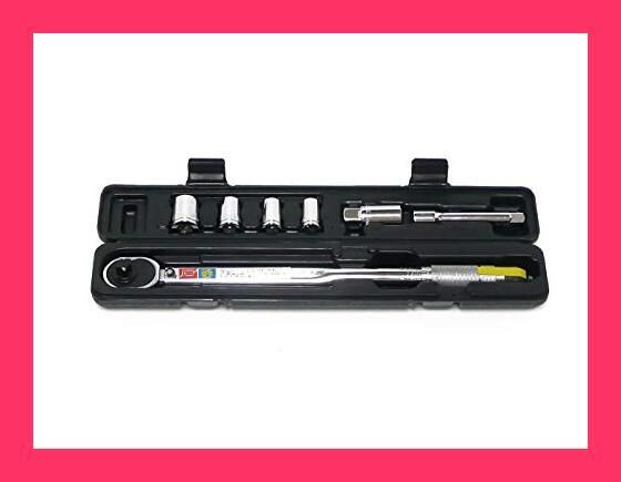 【スタッフおすすめ！】エマーソン(Emerson) タイヤ交換工具 トルクレンチセット EM-29 ソケット5個(14/17/19/21薄口ロング/24mm)*エクステンション*専用ケース付き
