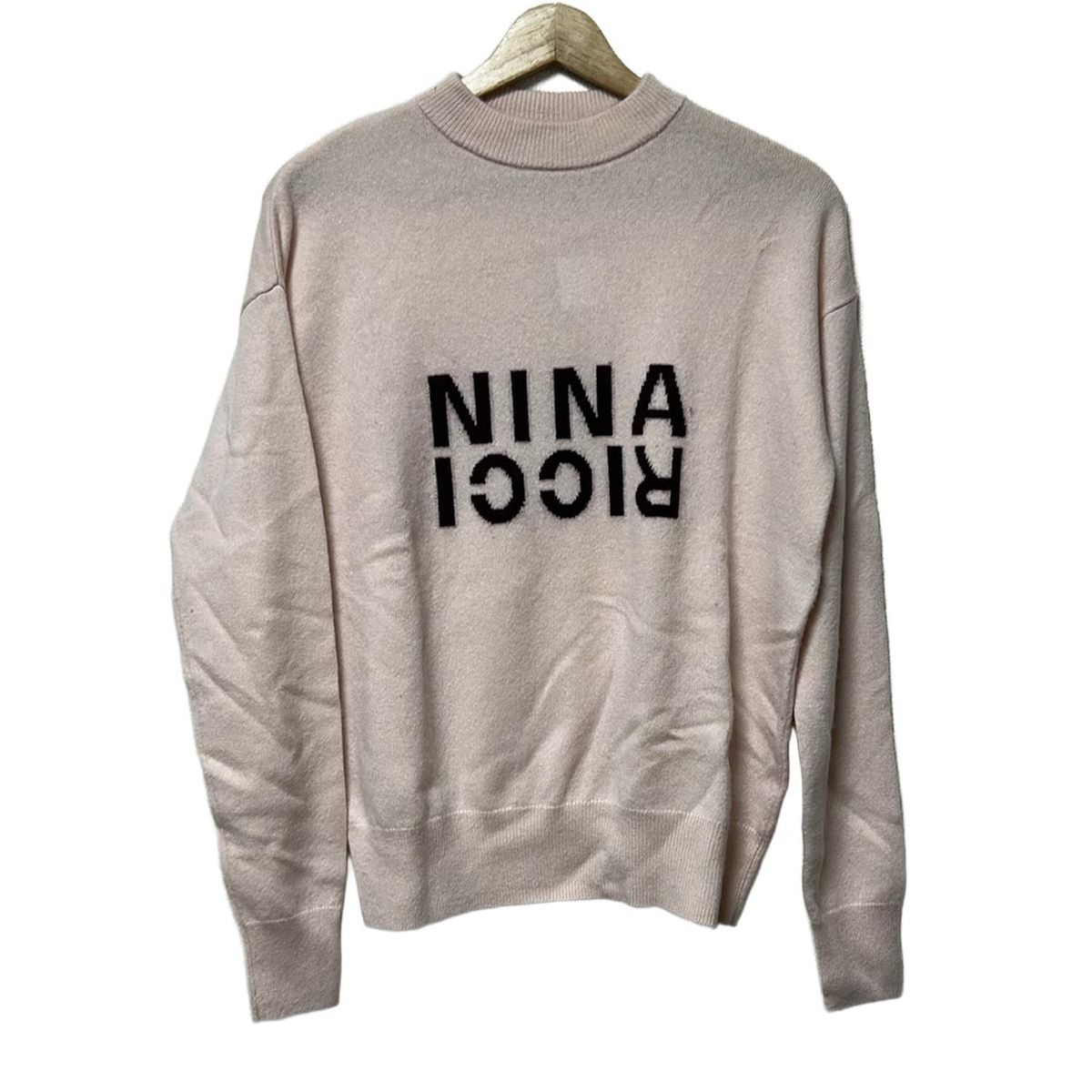 NINARICCI ニナリッチ 長袖セーター サイズXS レディース - ライトピンク×ダークブラウン クルーネック