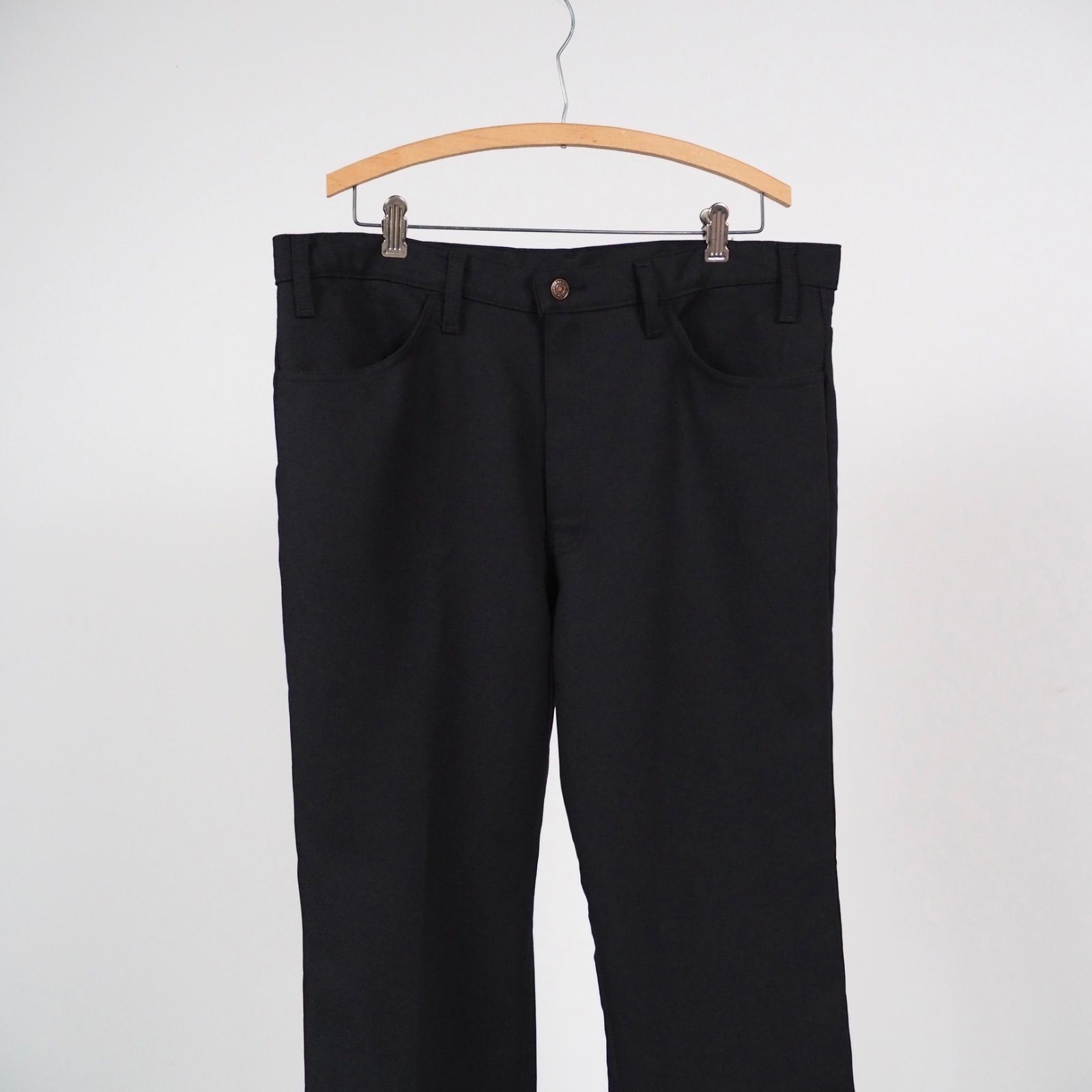 80's Levi's 517-0659 “Black” STA-PREST polyester slacks w38