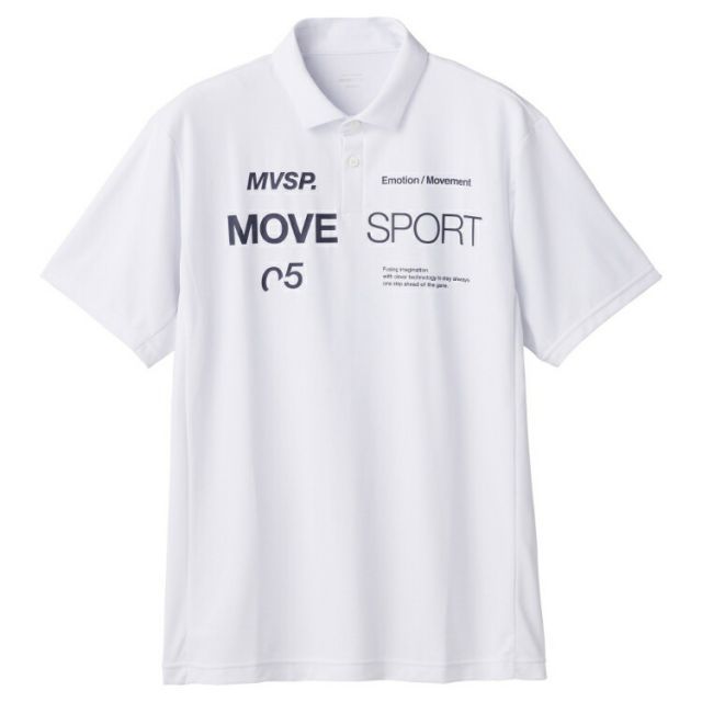 DESCENTE デサント SUNSCREEN ミニ鹿の子 FULL GRAPHIC POLO ホワイト Lサイズ DMMVJA74 WH | スポーツ ウエア 服 衣類 機能性 ショートスリーブ トップス ポロシャツ 生地 ストレッチ性 伸縮性 快適 素材 