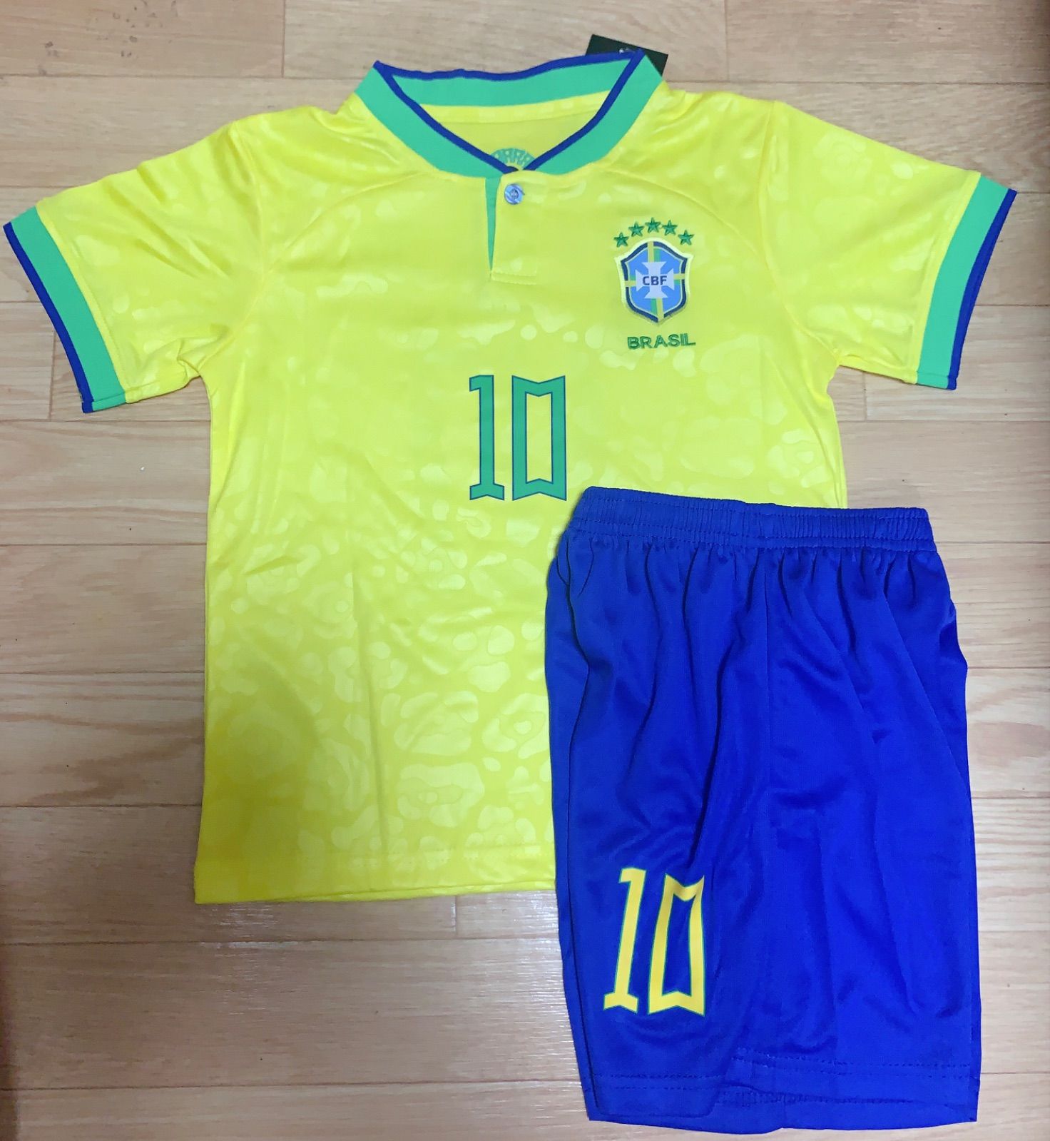 160cm ブラジル代表 ネイマール サッカー キッズ ユニフォームセット いるる メルカリ