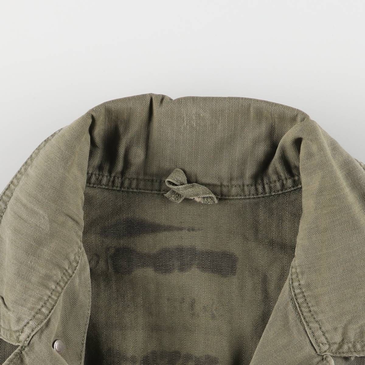 古着 40年代 米軍 M-43 13スターボタン HBT ヘリンボーンツイル 長袖