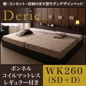 収納ベッド ワイドキング260（セミダブル+ダブル）【Deric
