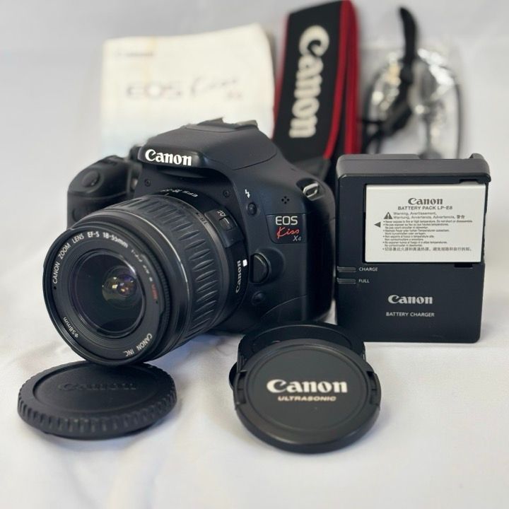 入門セット Canon EOS Kiss X4 レンズキット EF-S 18-55mm IS II USM 向け デジタル一眼レフカメラ 動作 済