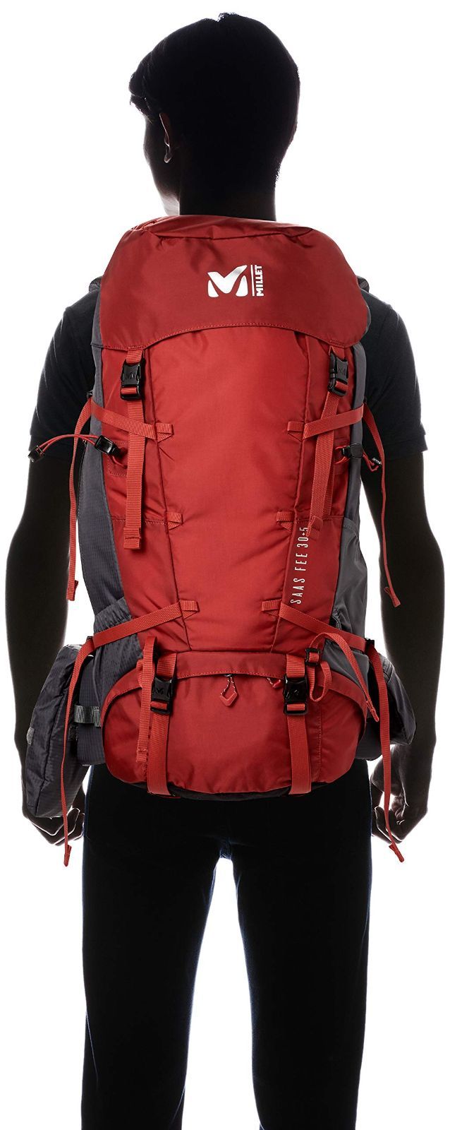 色: DEEP RED-M[背面長48cm]】ミレー 登山用バックパック サー - KK