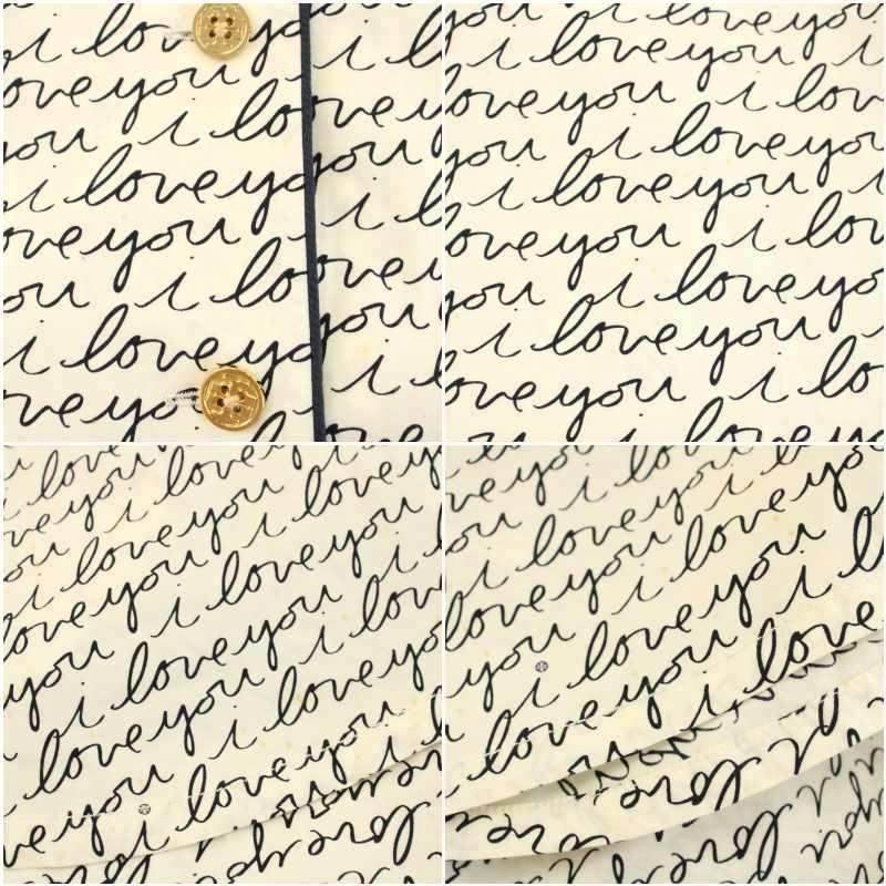 トリーバーチ TORY BURCH パジャマ ナイトウェア シャツワンピース 長袖 ミモレ ロング ロゴプリント M 白 ホワイト 紺 ネイビー 21121414 KU DECORATOM_COM_BR