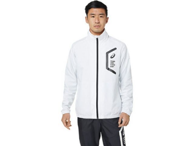 asics アシックス TEAM HEX WINDBREAKER JKT ブリリアントホワイト L 2031E061 100 | スポーツウェア スポーツ 衣類 ウエア ウェア 男性 メンズ アウター ジャケット 裏起毛 吸温発熱素材 保温 バックウオ