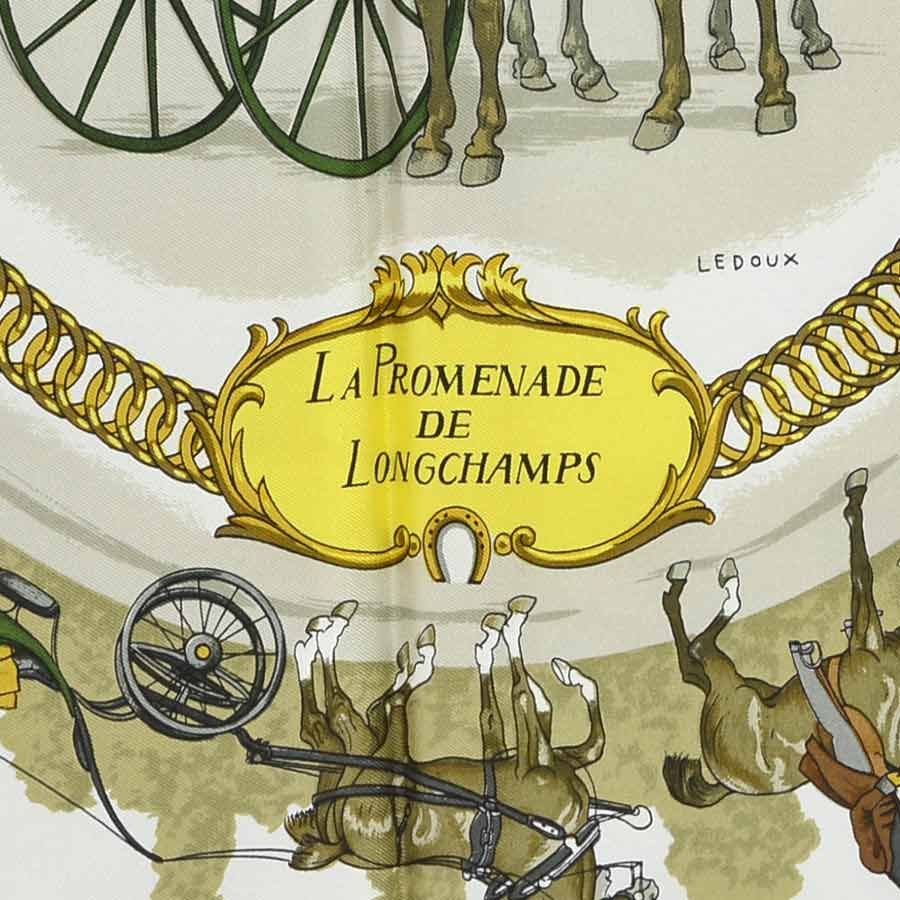 エルメス HERMES スカーフ カレ 90 LA PROMENADE DE LONGCHAMPS