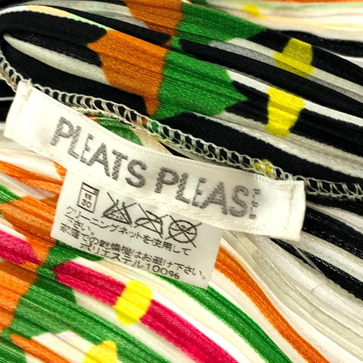 PLEATS PLEASE プリーツプリーズ イッセイミヤケ 総柄 七分袖シャツ