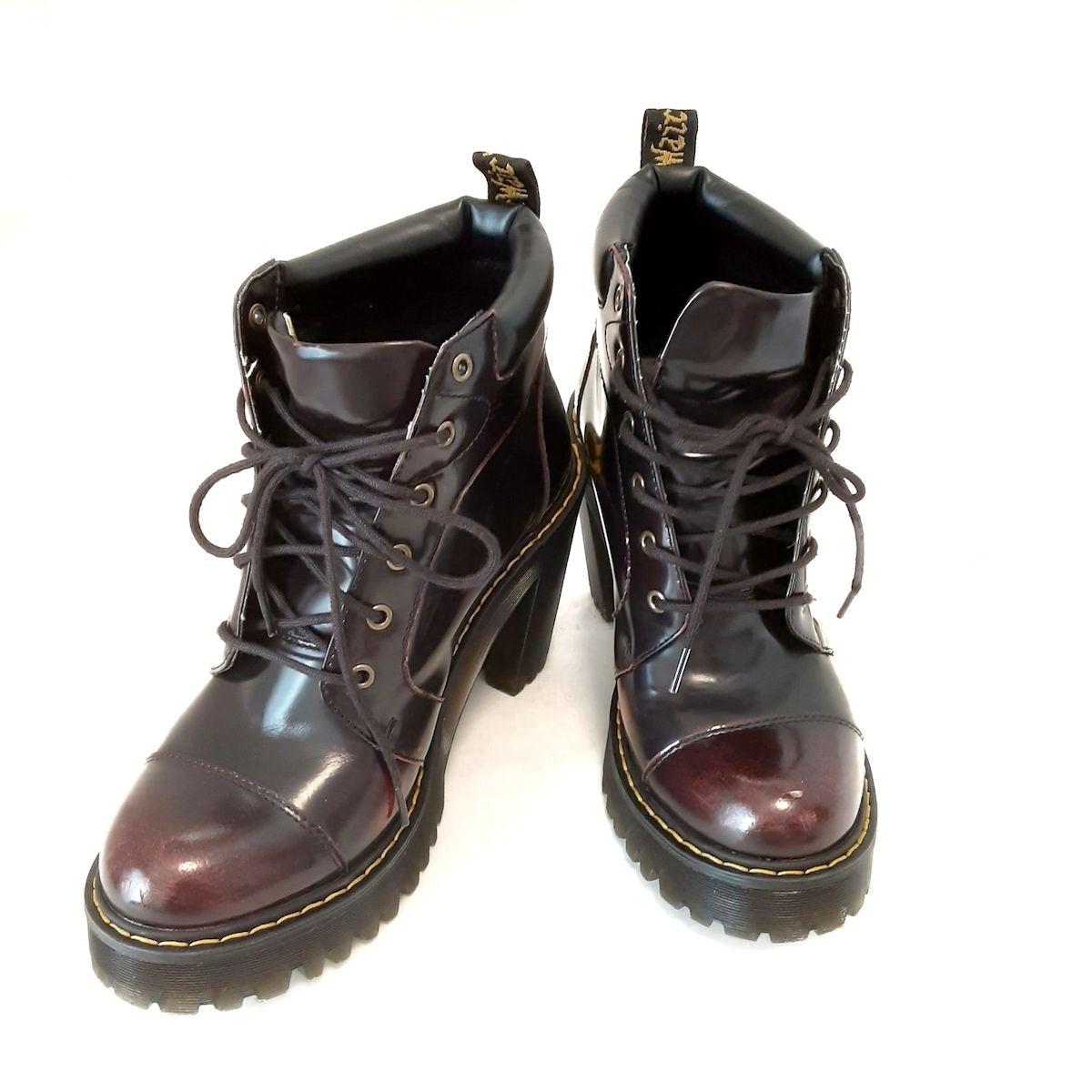 Dr.Martens(ドクターマーチン) ショートブーツ EU 37 レディース ボルドー レースアップ レザー - メルカリ