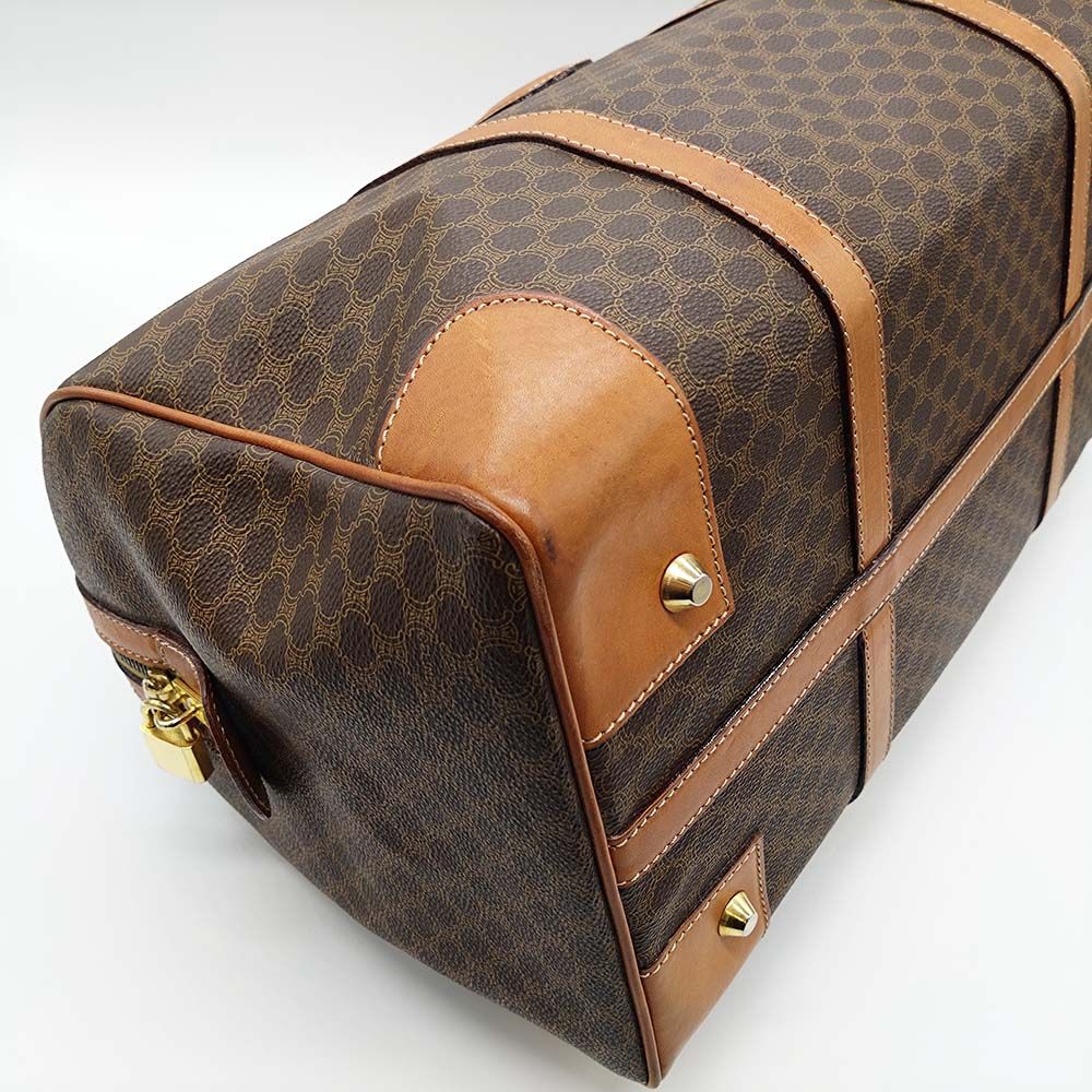 【良品】CELINE セリーヌ　大型　ボストンバッグ　鍵付き　ブラウン CELINE ボストンバッグ 大きめブラウン 鍵付き