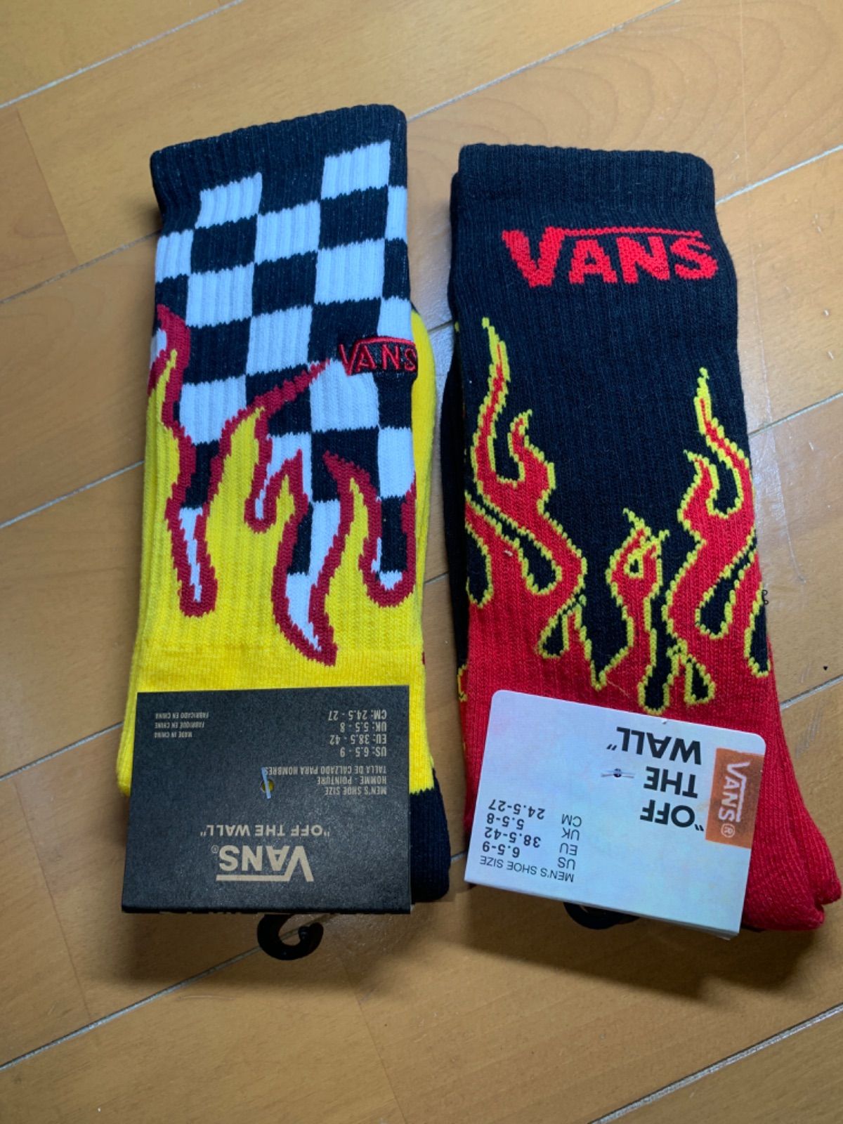 Vans flame socks sales