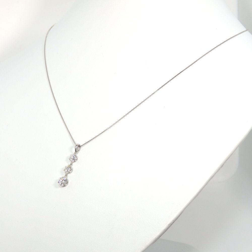 1645 ダイヤネックレスPT900プラチナ0.334ct ネックレス PT900 プラチナ ダイヤモンド 計0.3ct 【f030-pt