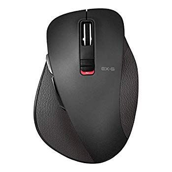 【】エレコム マウス Bluetooth (iOS対応) Mサイズ 5ボタン (戻る・進むボタン搭載) BlueLED 握りの極み ブラック M-XGM10BBBK w17b8b5