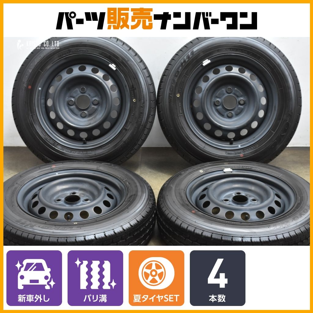 新車外し 製造 トヨタ プロボックス 純正 スチール 14in 5J 39 PCD100 トーヨー H11 155 80R14 88 86S LT サクシード 納車外し