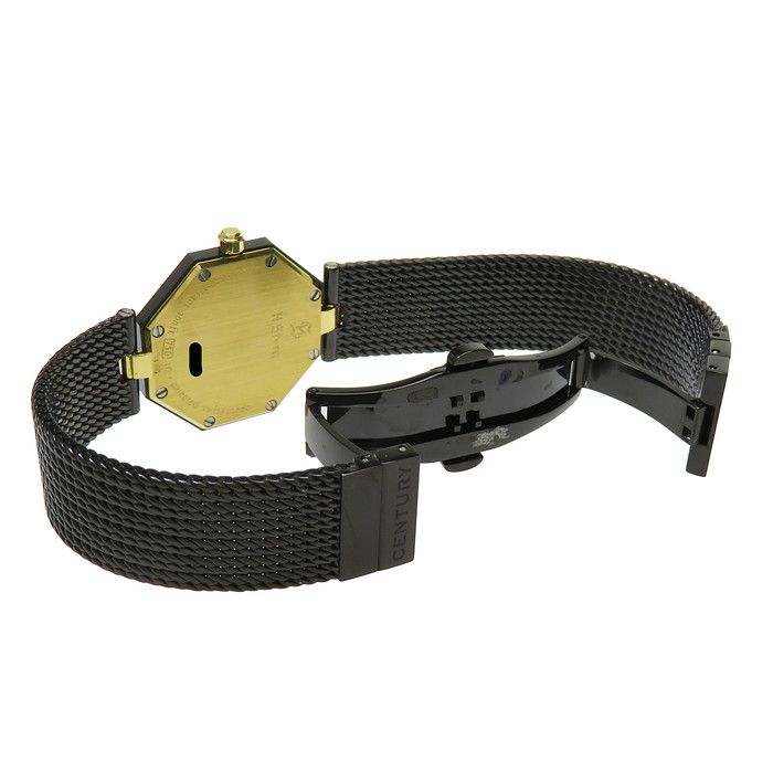 【美品・レア】H.Stern エイチ・スターン 腕時計 ネイビー×ゴールド H.Stern/エイチスターン】 ダイヤ入 電池交換済 腕時計 ステンレス