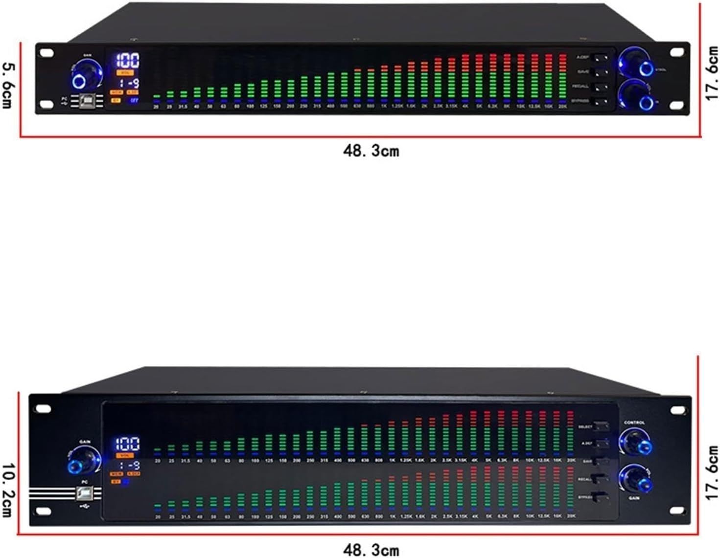 のこ 31バンドステレオグラフィックEQ 10個のプリセットエフェクトと低/中