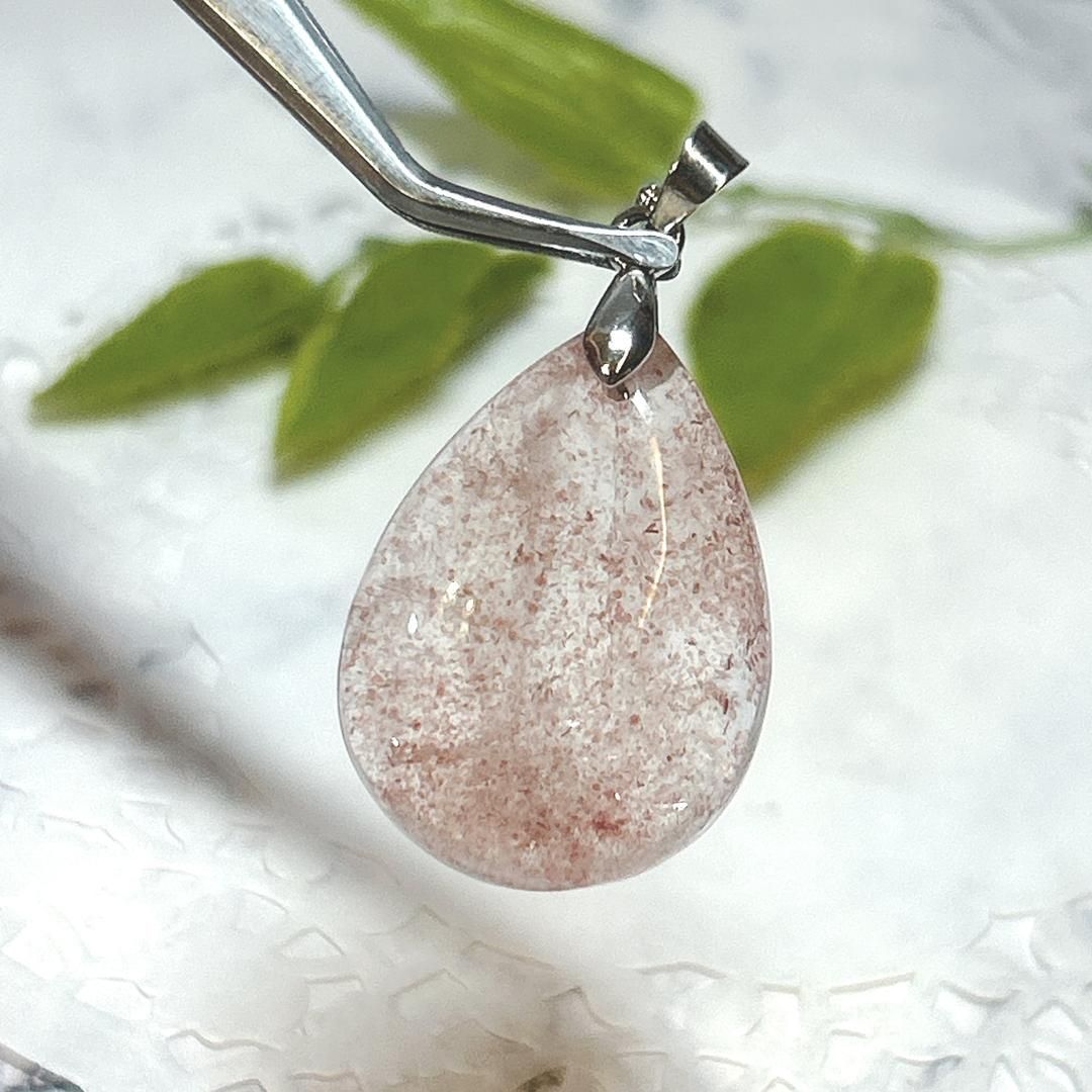 E15627】ストロベリークォーツ ペンダント Strawberry Quartz Pendant